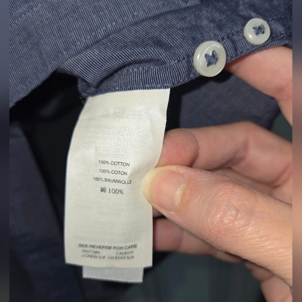 J. Crew Men's M Slim Fit Long Sleeve Shirt